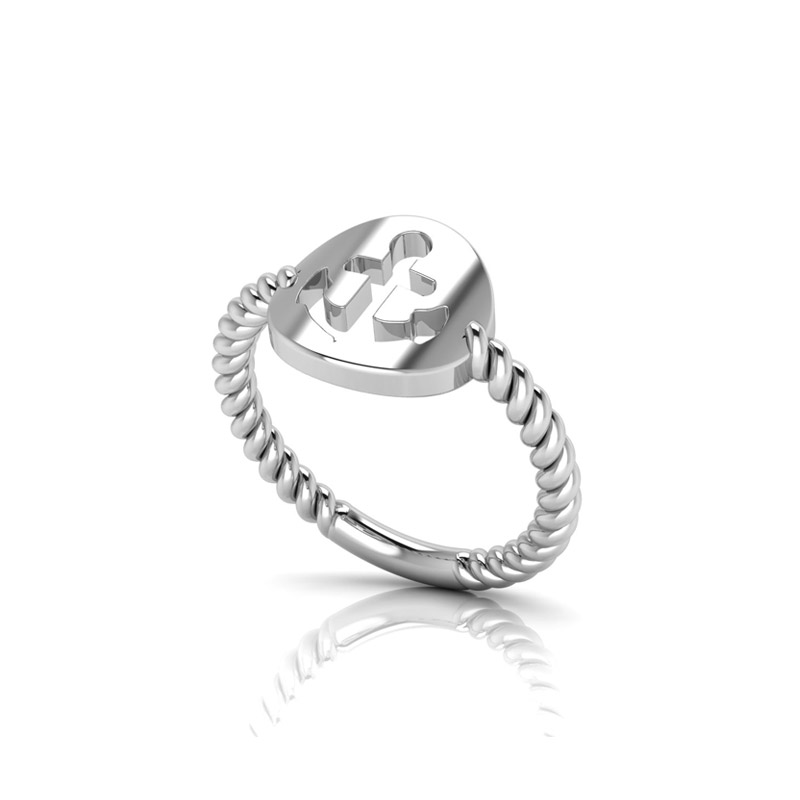Ladies Anchor and Rope Ring
